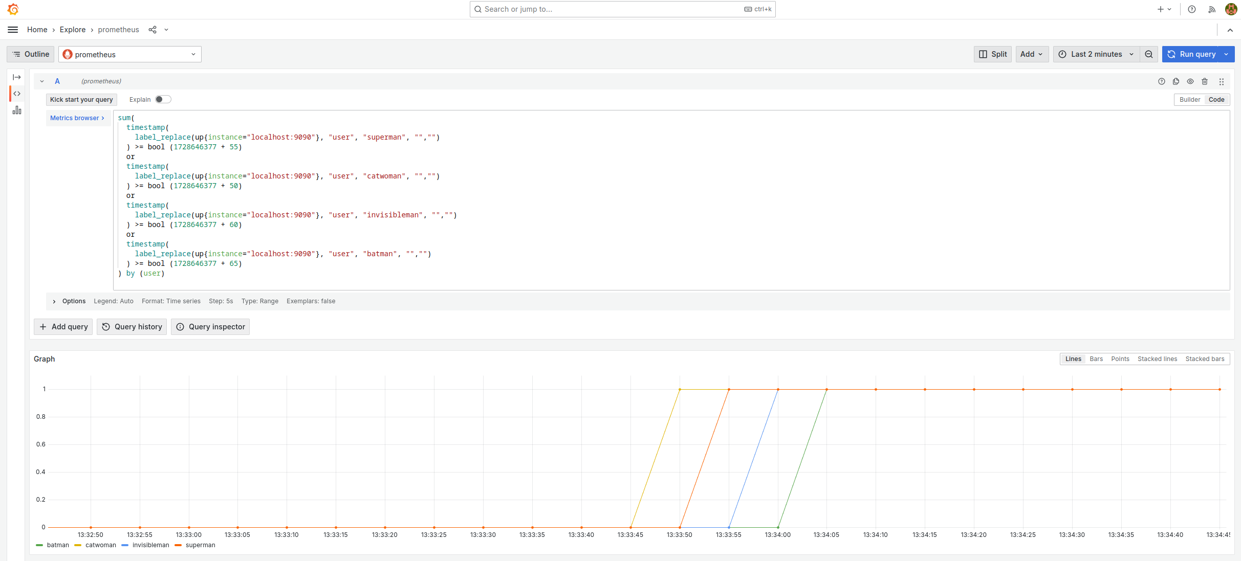 The metric "opencodequest_leaderboard_hero:prod" represents the completeness status of the exercise "hero" in the environment "prod".